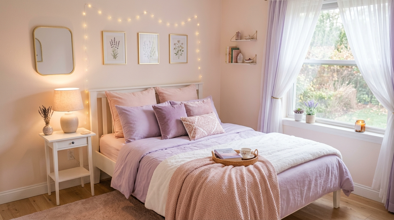 Use sheer curtains to soften daylight